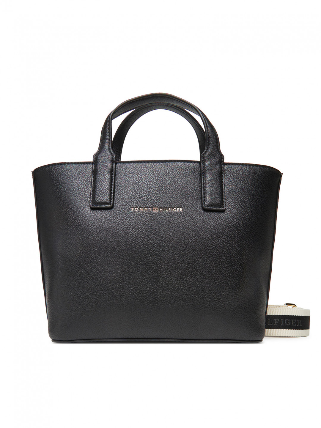 Tommy Hilfiger Kabelka Th Logotape Mini Tote AW0AW17448 Černá